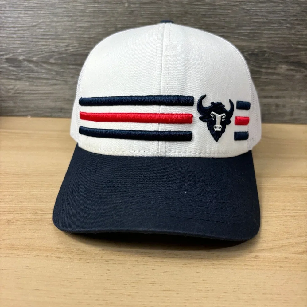Hockeyak Hat Cap Snap Back White Blue Red‎ Adjustable